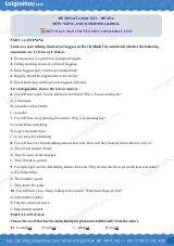 Đề thi giữa kì 1 Tiếng Anh 12 Friends Global - Đề số 6